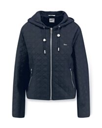Christian Dior Women's Zipped Macrocannage Jacket With Hood Black