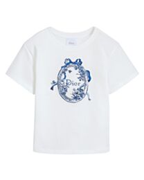 Christian Dior Women's Medaillon-Print Cotton Jersey T-Shirt White