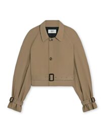 Celine Women's Jacket In Cotton And Wool Gabardine Apricot