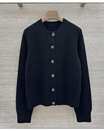 Chanel Women's Button-Front Knit Cardigan Black