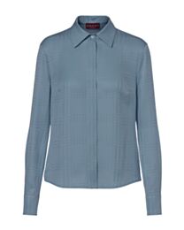 Gucci Women's Silk Shirt With GG Jacquard Pattern