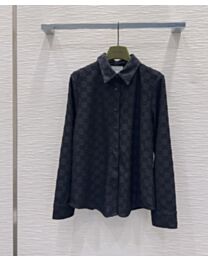 Gucci Women's GG Jacquard Shirt Black