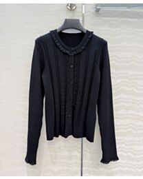 Hermes Women's Ruffled Long-Sleeve Knit Cardigan