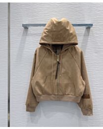 Louis Vuitton Women's Cropped Hooded Jacket With Monogram Embossing