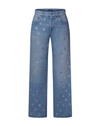 Louis Vuitton Women's Signature Sequin Jeans Blue