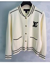 Louis Vuitton Women's Wool-Cashmere Blend Knit Cardigan Cream