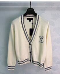 Louis Vuitton Women's Wool-Cashmere Blend Cardigan Cream
