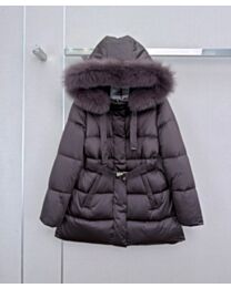 Max Mara Women's Down Jacket With A Fur-Trimmed Hood