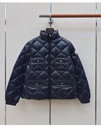 Moncler Women's Lightweight Diamond-Quilted Down Jacket Black