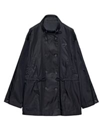 Prada Women's Re-Nylon Rain Jacket Black