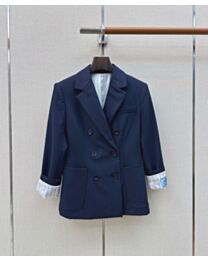 Prada Women's Double-Breasted Blazer Dark Blue