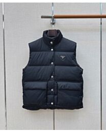Prada Women's Miu Miu Women's Technical Ponge Down Vest Black