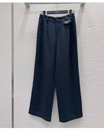 Prada Women's Wide-Leg Trousers Black
