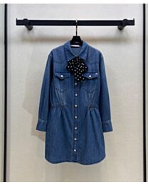 Valentino Women's Midi Denim Dress Blue