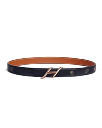 Hermes Hdn Belt Buckle & Hermes Sur Mer Reversible Leather Strap 24 MM Black
