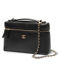 Chanel Large Vanity Case With Chain AP5347 Black