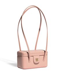 Chanel Shiny Caviar Preppy Coco Long Vanity With Strap AP5067 Pink