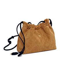 Chanel Leather Shoulder Strap Clutch AP5227 Coffee