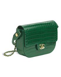 Chanel Mini Flap Bag With Top Handle AS6424 Green