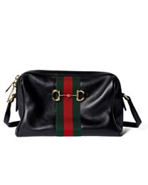 Gucci Horsebit Web Small Camera Bag A008PZ Black
