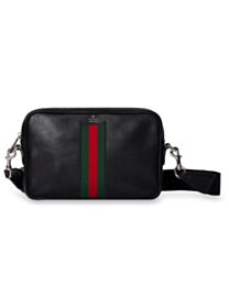 Gucci Web Trademark Small Crossbody Bag 866982 Black