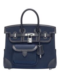 Hermes Birkin Cargo 25 Bag Dark Blue