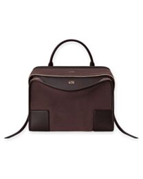 Loewe Large Amazona 180 Bag In Suede A039ASRX02 Dark Coffee