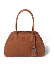 Miu Miu Vivant Nappa Soft Leather Handbag 5BB199 Coffee