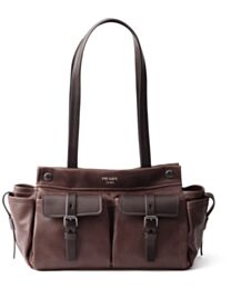 Prada Route Medium Leather Tote Bag 1BG645