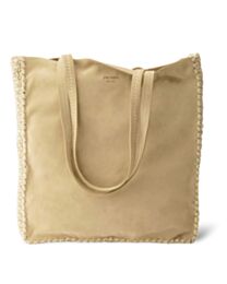 Prada Large Suede And Crochet Tote Bag 1BG658
