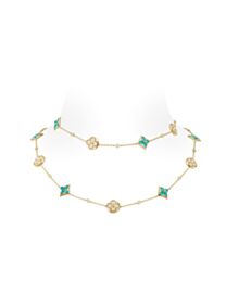 Louis Vuitton Color Blossom BB Multi-Pattern Long Necklace Q94887 Blue