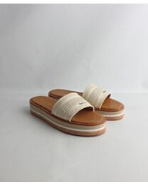 Christian Dior Women's Dioriviera Dway Platform Slide KC521 Cream