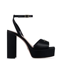 Christian Dior Women's D-Lane Platform Sandal Satin Black