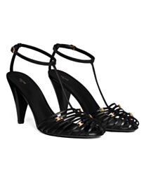 Celine Women's Cage Heeled Sandal In Goatskin 366575