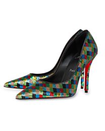 Christian Louboutin Women's Miss Z Arlequin High Heels Green