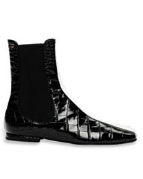 Chanel Women's Ankle boots Crocodile G47183 Black