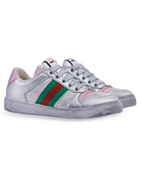 Gucci Unisex Worn-Out Effect Screener Sneaker Pink
