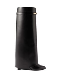 Givenchy Women's Shark Leather Knee Boots M4637 Black