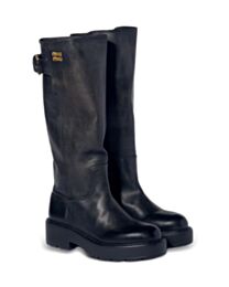 Miu Miu Women's Leather Boots 5W767E Black