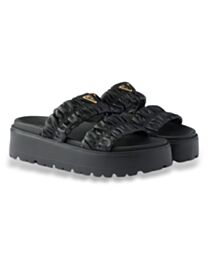 Prada Women's Matelasse Nappa Leather Flatform Slides