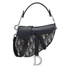Christian Dior Mini Saddle Bag with Strap Dark Blue