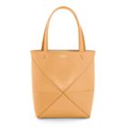 Loewe Mini Puzzle Fold Tote In Shiny Calfskin