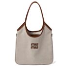 Miumiu IVY Canvas Bag 5BG231 Coffee