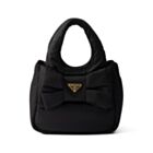 Prada Padded Re-Nylon Mini-bag With Bow 1BA359 Black