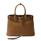Prada Buckle Large Leather Handbag With Belt 1BA416 