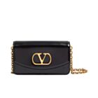 Valentino Garavani Vain Clutch Bag In Shiny Calfskin 