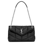 Saint Laurent Loulou Puffer Small Bag In Quilted Lambskin Black